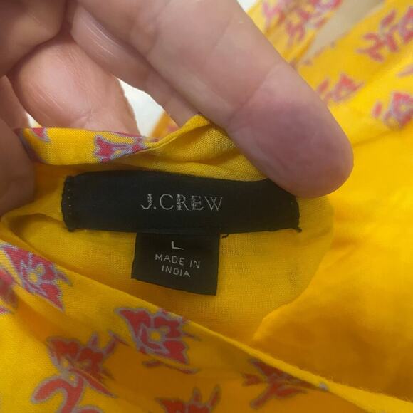 NWT J Crew Halter peplum top in sunny block print size Large - Picture 3 of 15